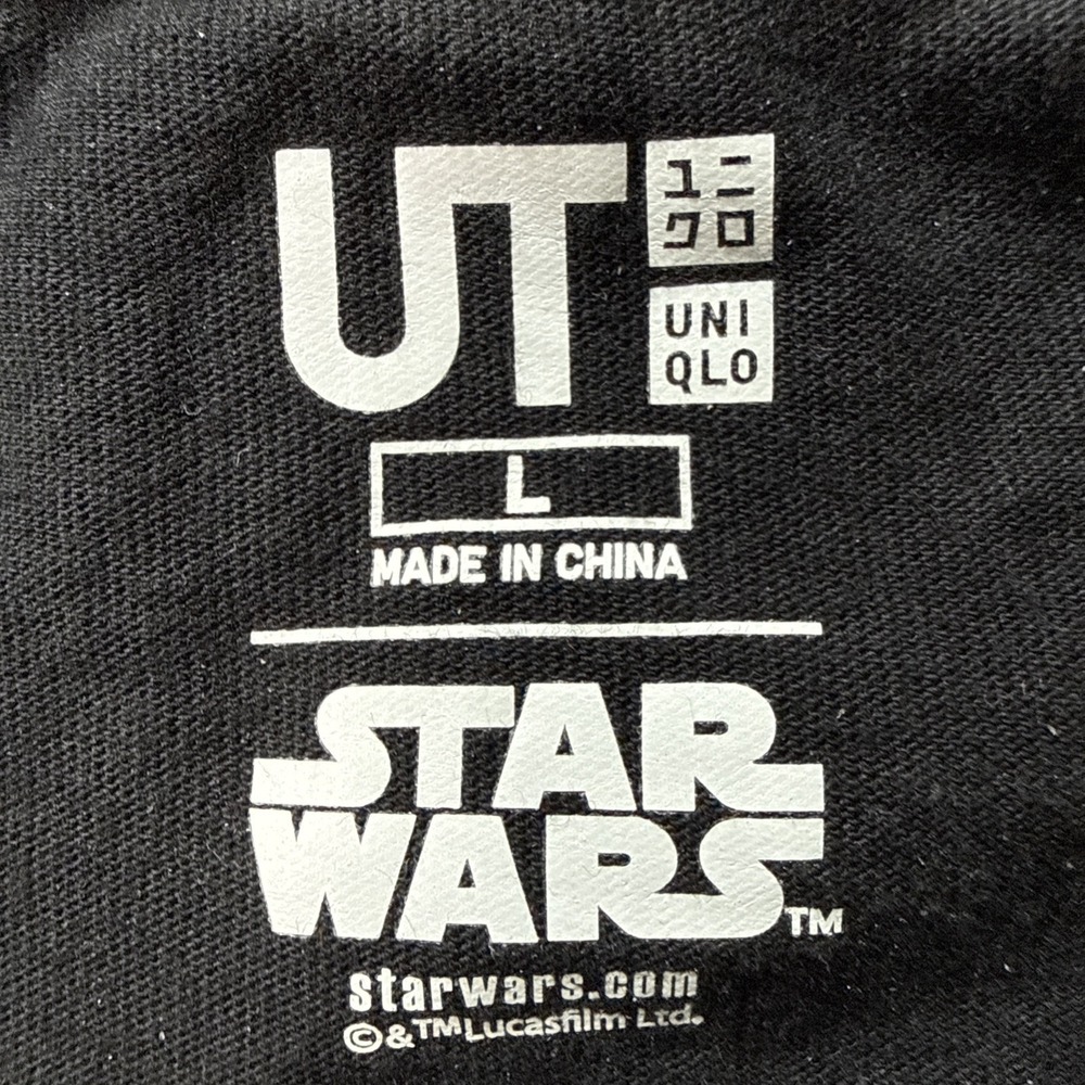 Uniqlo UT Star Wars Darth Vader Chain Stitched Black T-Shirt Size L - Picture 3 of 7